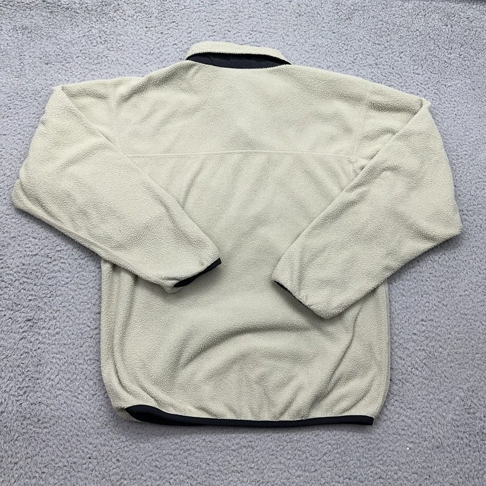 The North Face A24 Mens Small Beige/Black Vintage Snap Fleece Pullover USA Made